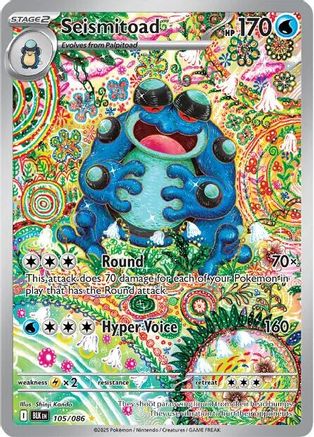 Seismitoad 109/086 - Holofoil SV Black Bolt - Illustration Rare