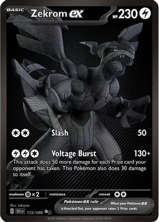 Zekrom ex 174/086 - Holofoil SV Black Bolt - Black White Rare