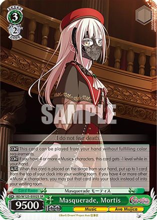 Masquerade, Mortis (SR) (BD/W125-E002S SR) - MyGO!!!!! x Ave Mujica