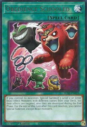Obedience Schooled (JUSH-EN029) - Justice Hunters 1st Edition