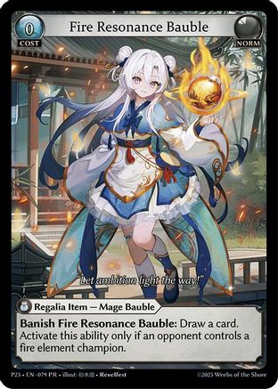 Fire Resonance Bauble (079) - Promotional Cards