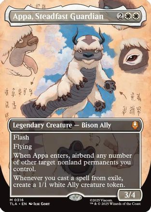 Appa, Steadfast Guardian (Borderless) (TLA-316) - Avatar: The Last Airbender Foil