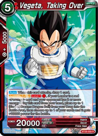 Vegeta, Taking Over (BT28-009) - Prismatic Clash Foil