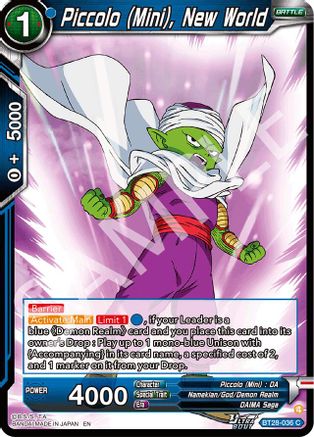 Piccolo (Mini), New World (BT28-036) - Prismatic Clash