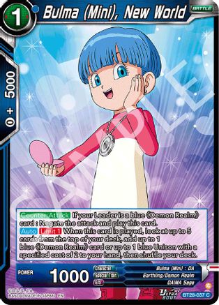 Bulma (Mini), New World (BT28-037) - Prismatic Clash Foil