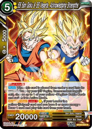 SS Son Goku & SS Vegeta, Acknowledging Strengths (BT28-094) - Prismatic Clash Foil