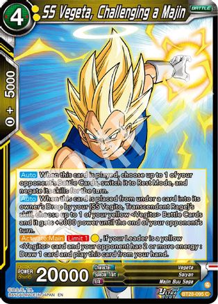 SS Vegeta, Challenging a Majin (BT28-095) - Prismatic Clash