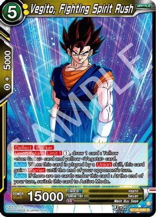 Vegito, Fighting Spirit Rush (BT28-099) - Prismatic Clash Foil