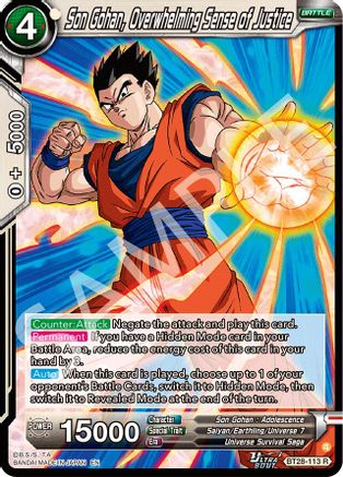 Son Gohan, Overwhelming Sense of Justice (BT28-113) - Prismatic Clash