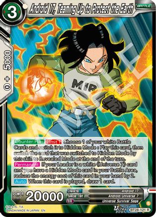 Android 17, Teaming Up to Protect the Earth (BT28-121) - Prismatic Clash Foil
