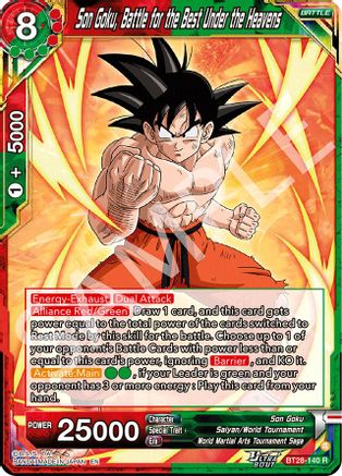 Son Goku, Battle for the Best Under the Heavens (BT28-140) - Prismatic Clash Foil