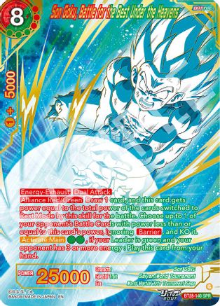 Son Goku, Battle for the Best Under the Heavens (SPR) (BT28-140) - Prismatic Clash Foil