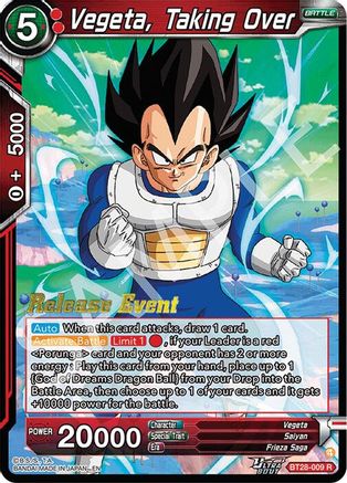 Vegeta, Taking Over (BT28-009) - Prismatic Clash Release Event Foil
