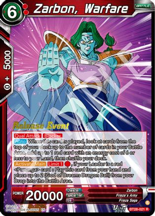 Zarbon, Warfare (BT28-021) - Prismatic Clash Release Event Foil