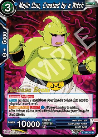 Majin Duu, Created by a Witch (BT28-044) - Prismatic Clash Release Event Foil