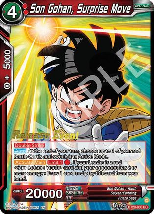 Son Gohan, Surprise Move (BT28-006) - Prismatic Clash Release Event Foil