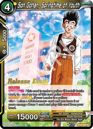 Son Gohan, Springtime of Youth (BT28-086) - Prismatic Clash Release Event Foil