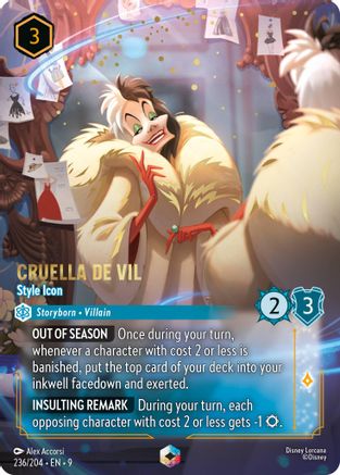 Cruella De Vil - Style Icon (Enchanted) (236/204) - Fabled Holofoil