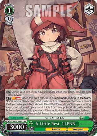 A Little Rest, LLENN (GGO/SE50-E02 RR) - SAO Alternative–Gun Gale Online–2 Premium Booster