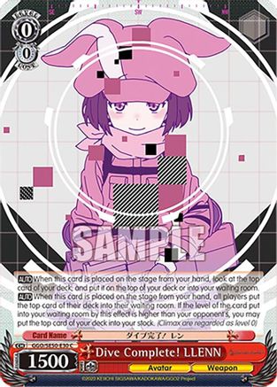 Dive Complete! LLENN (GGO/SE50-E30 C) - SAO Alternative–Gun Gale Online–2 Premium Booster