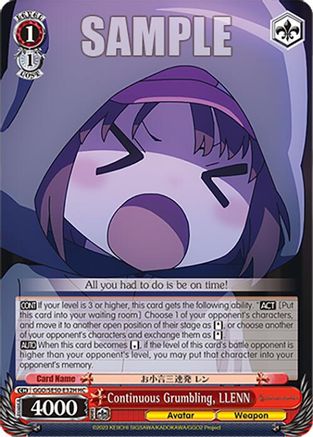 Continuous Grumbling, LLENN (HC) (GGO/SE50-E32H HC) - SAO Alternative–Gun Gale Online–2 Premium Booster