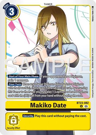 Makiko Date (BT23-082) - Hackers' Slumber