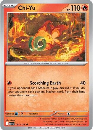 Chi-Yu 031 - Reverse Holofoil ME01 Mega Evolution - Uncommon