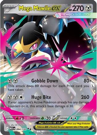 Mega Mawile ex 094/132 - Holofoil ME01 Mega Evolution - Double Rare