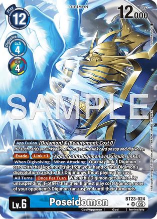 Poseidomon (Alternate Art) (BT23-024) - Hackers' Slumber Foil