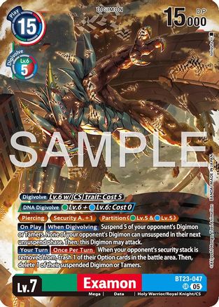 Examon (BT23-047SR) - Hackers' Slumber Foil