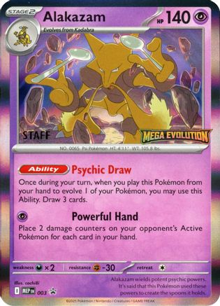 Alakazam 003 - Holofoil ME Mega Evolution Promo - Promo