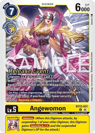 Angewomon (BT23-031) - Hackers' Slumber Release Event Cards Foil