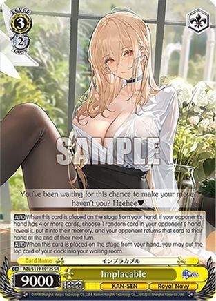 Implacable (SR) (AZL/S119-E012S SR) - Azur Lane Vol. 2