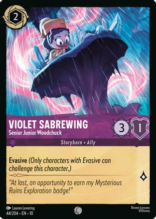 Violet Sabrewing - Senior Junior Woodchuck (44/204) - Whispers in the Well Cold Foil