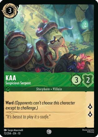 Kaa - Suspicious Serpent (72/204) - Whispers in the Well Cold Foil