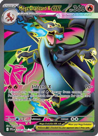 Mega Charizard X ex 109/094 - Holofoil ME02 Phantasmal Flames - Ultra Rare