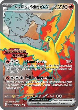 Team Rocket's Moltres ex 208/182 - Holofoil Miscellaneous Cards & Products - Double Rare