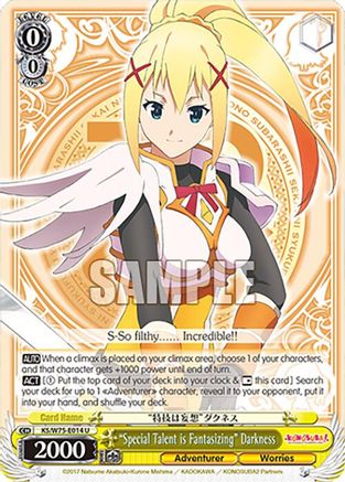 "Special Talent is Fantasizing" Darkness (KS/W75-E014) - KONOSUBA -God’s blessing on this wonderful world! Re:Edit