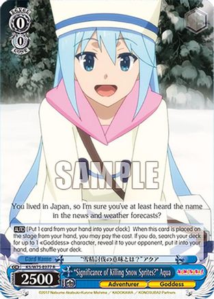 "Significance of Killing Snow Sprites?" Aqua (KS/W75-E077) - KONOSUBA -God’s blessing on this wonderful world! Re:Edit