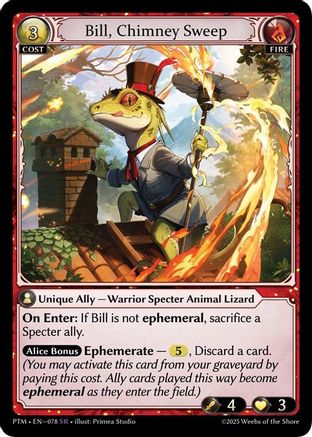 Bill, Chimney Sweep (078) - Phantom Monarchs Foil