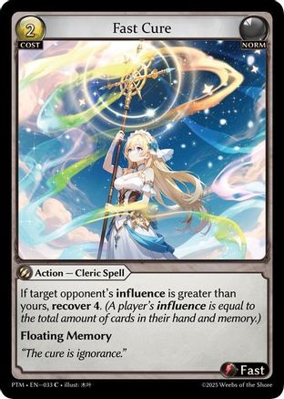 Fast Cure (Curio Foil) (033) - Phantom Monarchs Foil
