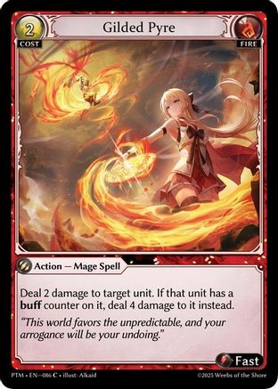 Gilded Pyre (Curio Foil) (086) - Phantom Monarchs Foil
