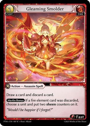 Gleaming Smolder (Curio Foil) (087) - Phantom Monarchs Foil