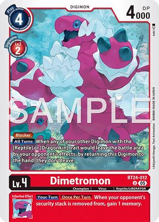 Dimetromon (BT24-012) - Time Stranger