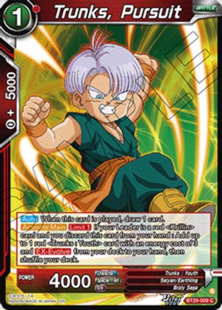 Trunks, Pursuit (BT29-009) - Fearsome Rivals