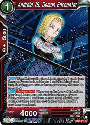 Android 18, Demon Encounter (BT29-011) - Fearsome Rivals Foil