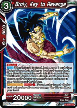 Broly, Key to Revenge (BT29-015) - Fearsome Rivals