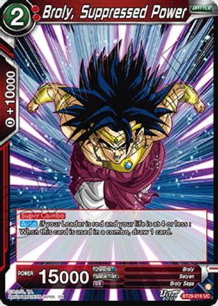 Broly, Suppressed Power (BT29-016) - Fearsome Rivals