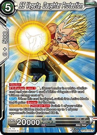 SS Vegeta, Daughter Protection (BT29-118) - Fearsome Rivals Foil