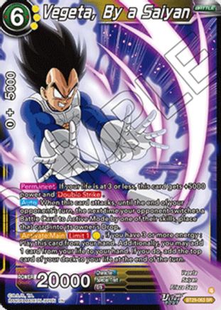 Vegeta, By a Saiyan (BT29-063) - Fearsome Rivals Foil
